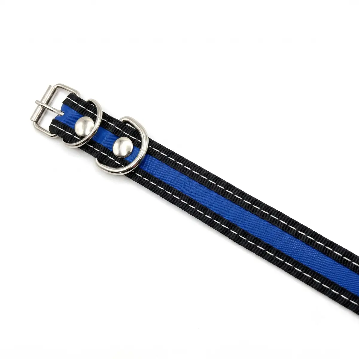 Collar lona azul para perro3 Collar lona azul para perro3