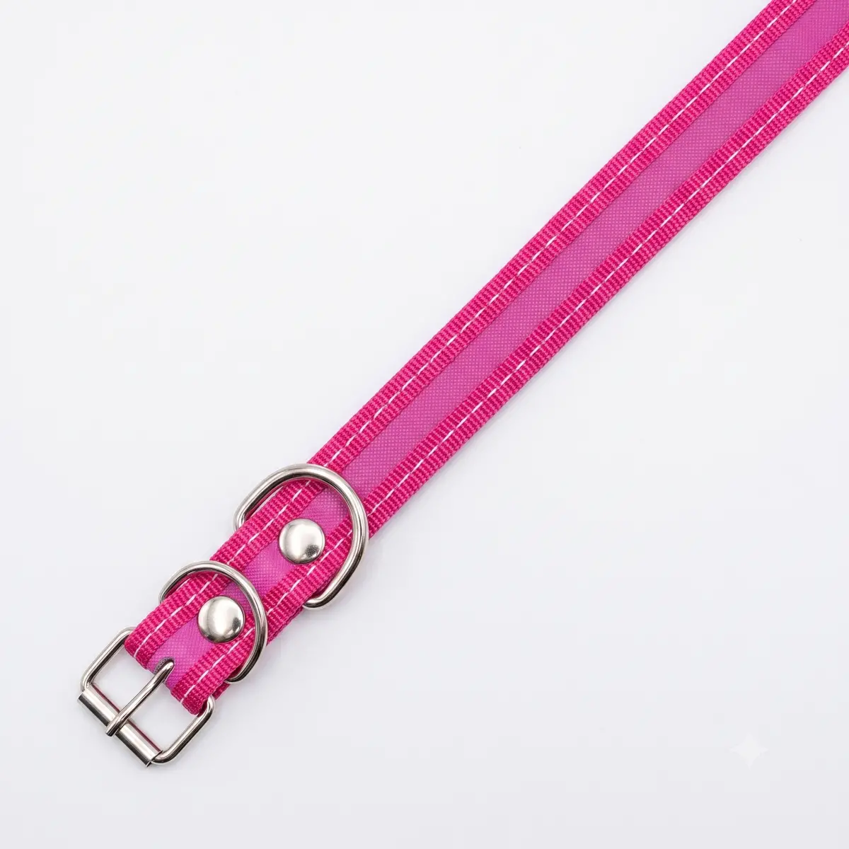 Collar lona magenta para perro hebilla Collar lona magenta para perro hebilla