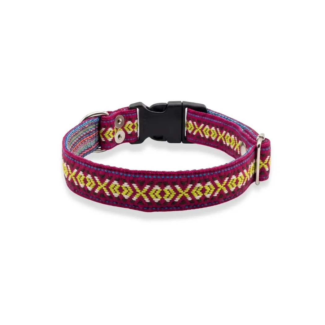 collar-magenta-perro-artesanal-mexicano-tela-resistente-mexico collar-magenta-perro-artesanal-mexicano-tela-resistente-mexico