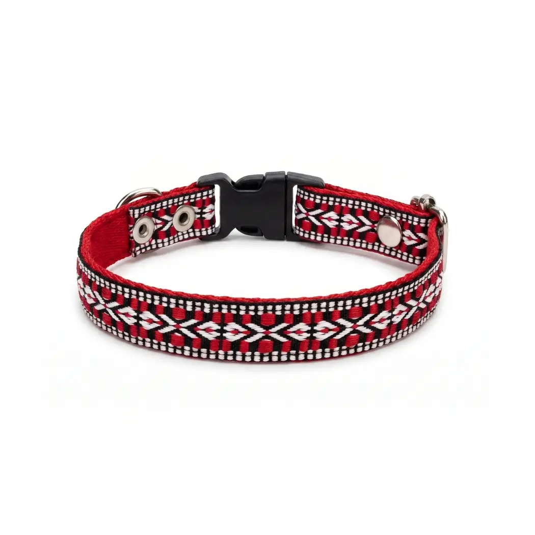 collar-rojoblanco-negro-perro-artesanal-mexicano-tela-resistente-mexico collar-rojoblanco-negro-perro-artesanal-mexicano-tela-resistente-mexico